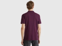 Dark purple slim fit polo