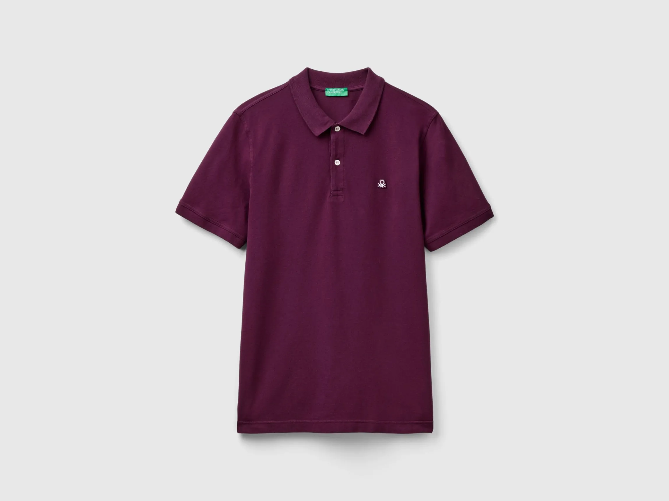 Dark purple slim fit polo