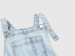 Denim dungarees with rhinestones