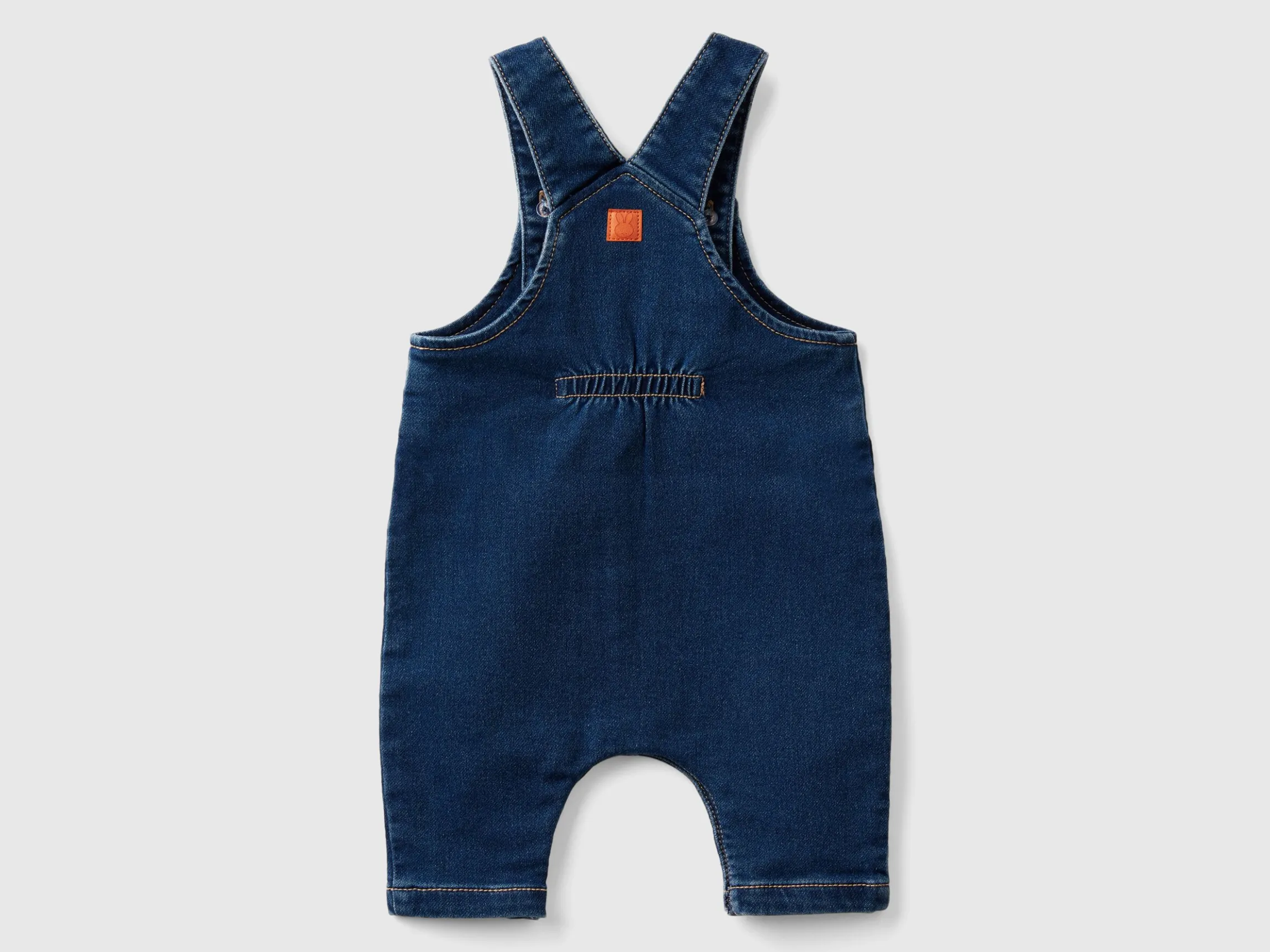 Denim look baggy fit dungarees