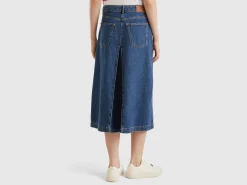 Denim midi skirt