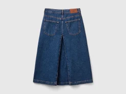 Denim midi skirt