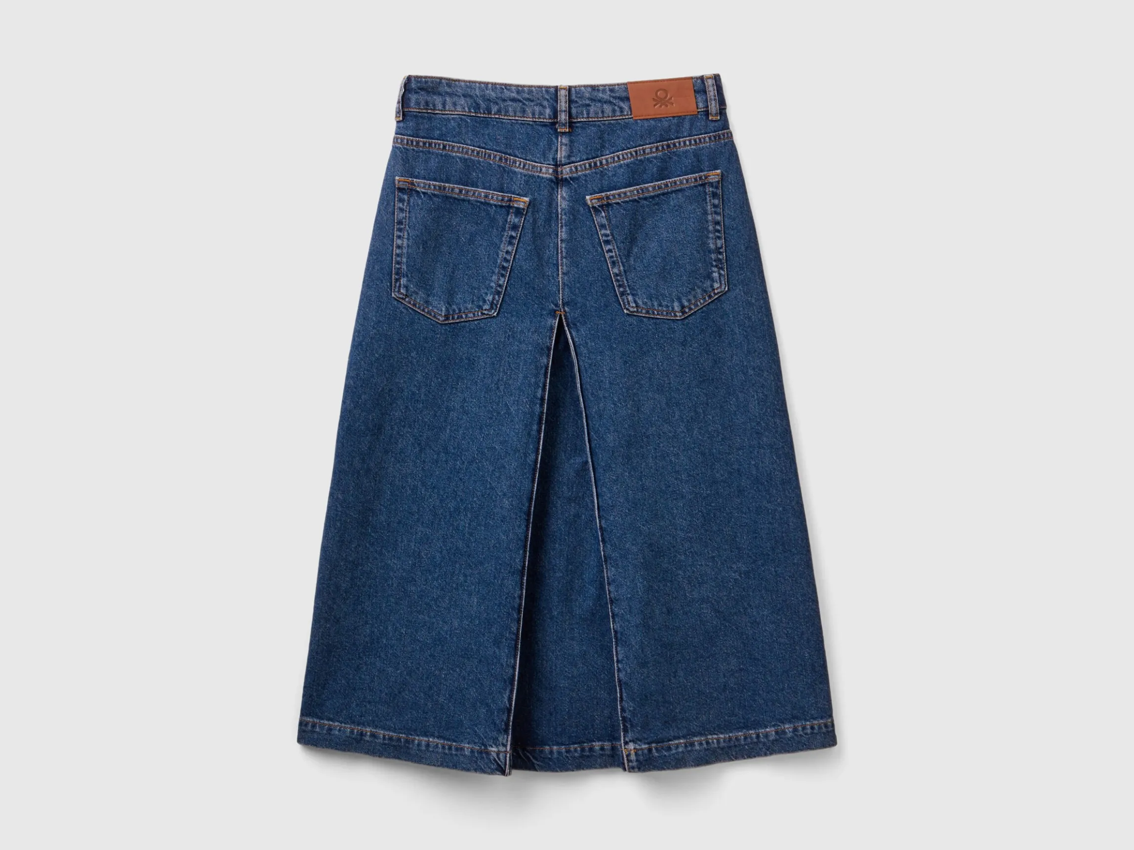Denim midi skirt