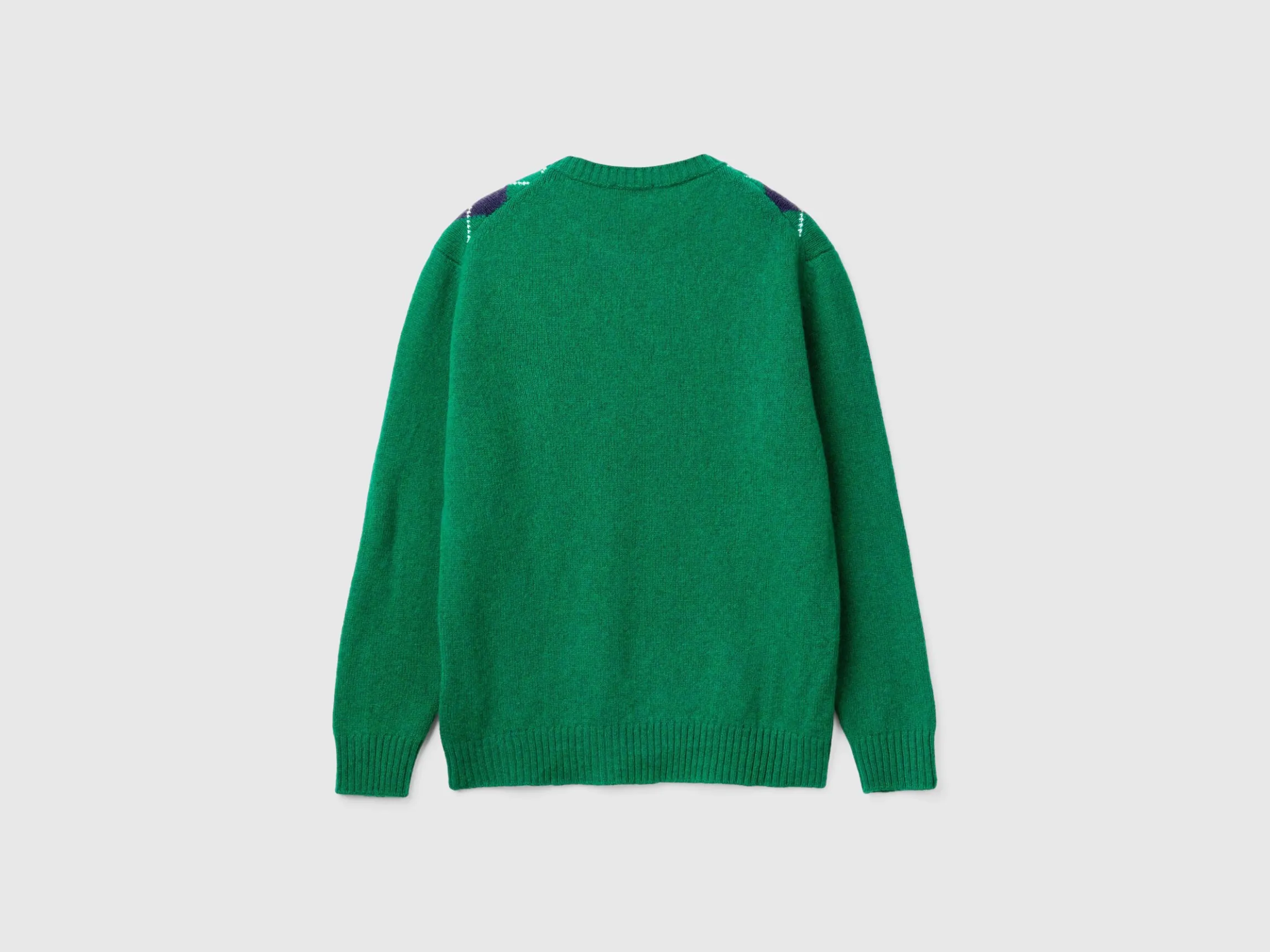 Diamond sweater in pure Shetland wool