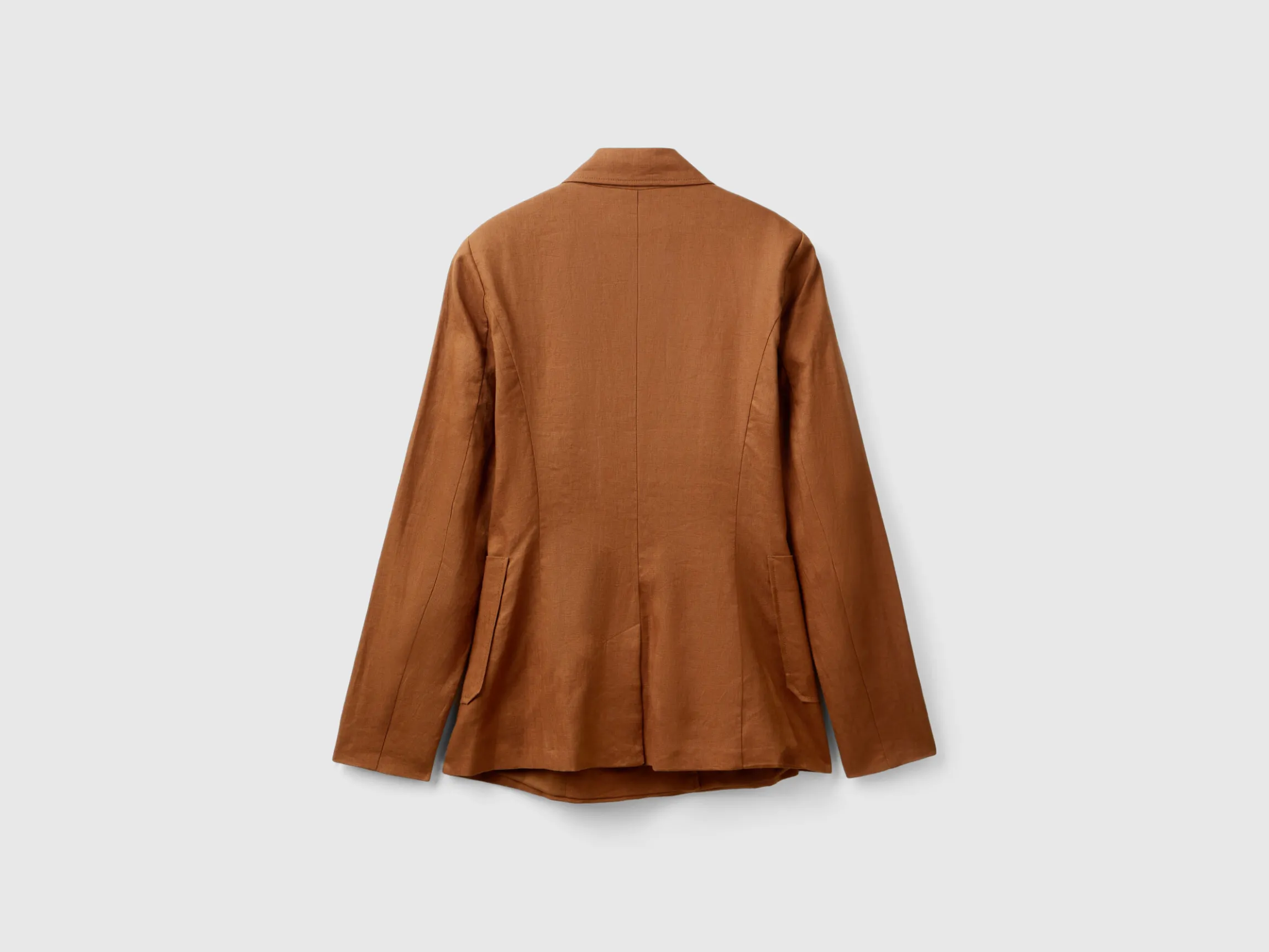 Double-breasted blazer in pure linen