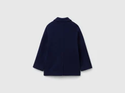 Double-breasted coat in wool blend