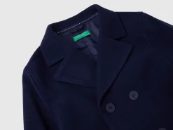 Double-breasted coat in wool blend