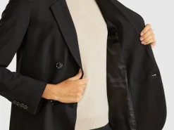 Double-breasted jacket in stretch viscose blend