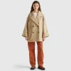 Double-breasted oversized coat