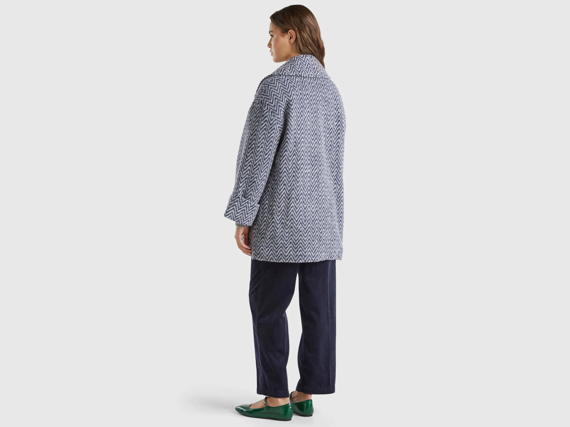 Double-breasted oversized coat