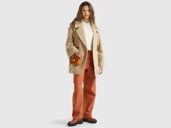 Double-breasted oversized coat