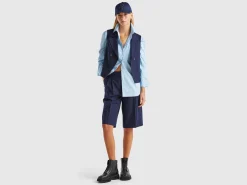 Double-breasted pinstripe vest