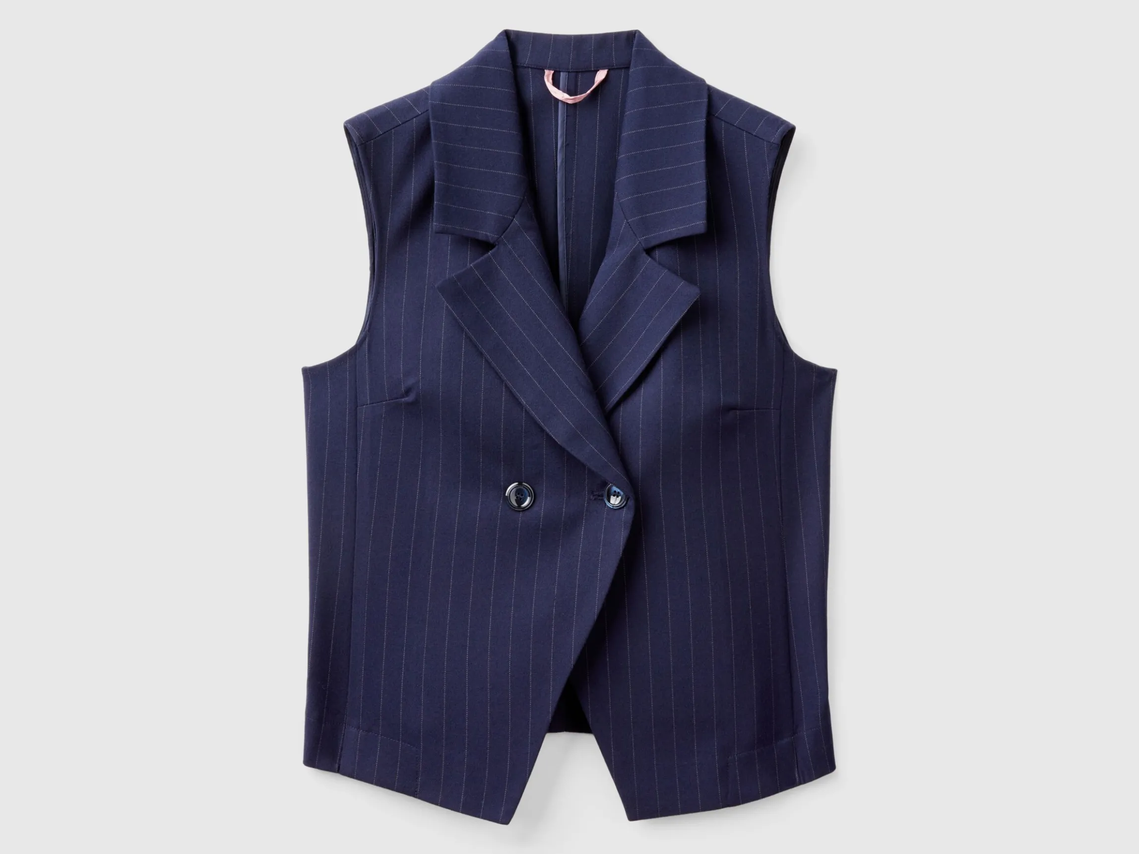 Double-breasted pinstripe vest