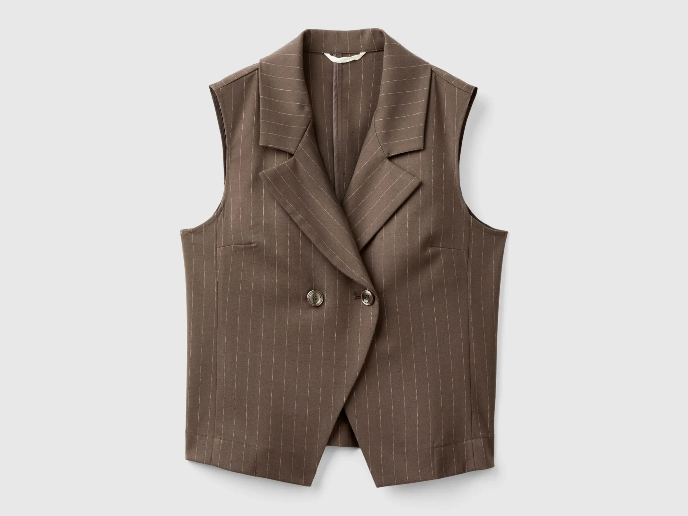 Double-breasted pinstripe vest