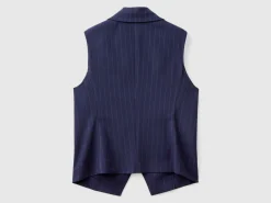 Double-breasted pinstripe vest