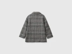 Double-breasted Prince of Wales coat