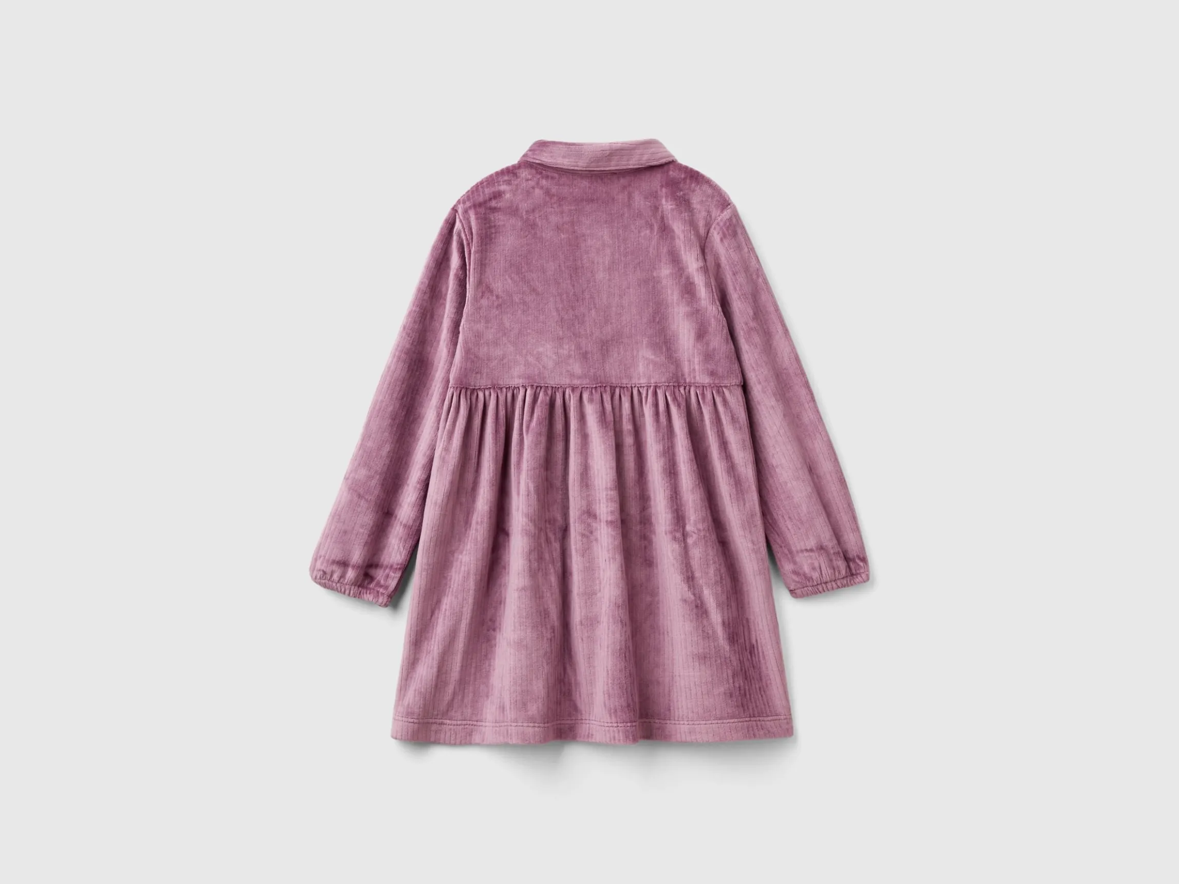Dress with chenille collar