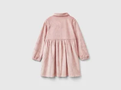 Dress with chenille collar
