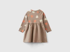 Dress with print and buttons