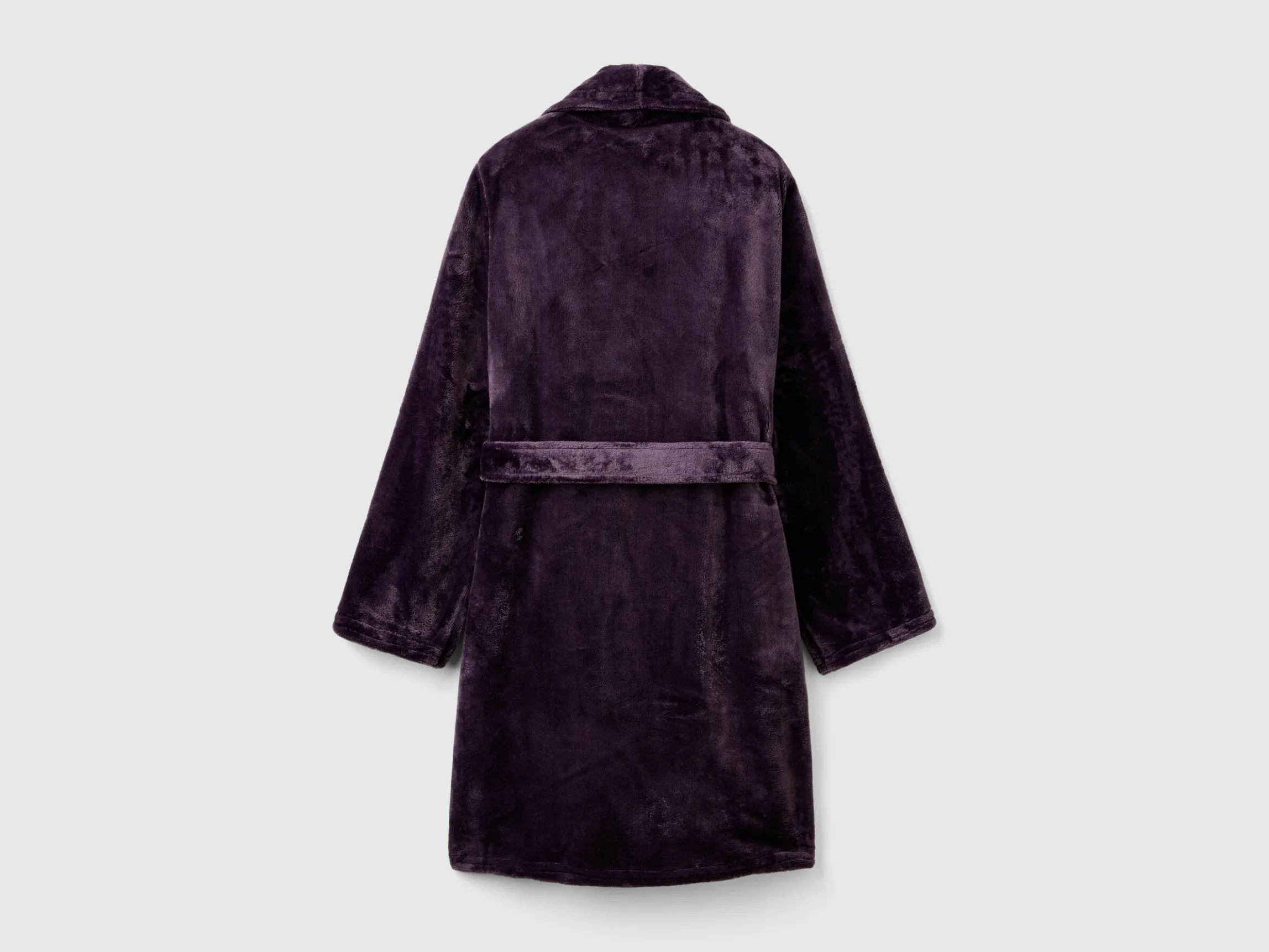 Dressing gown in faux fur