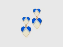 Earrings with heart pendant