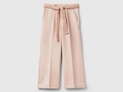 Elegant trousers with sash
