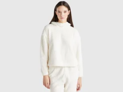 Faux fur hooded sweater