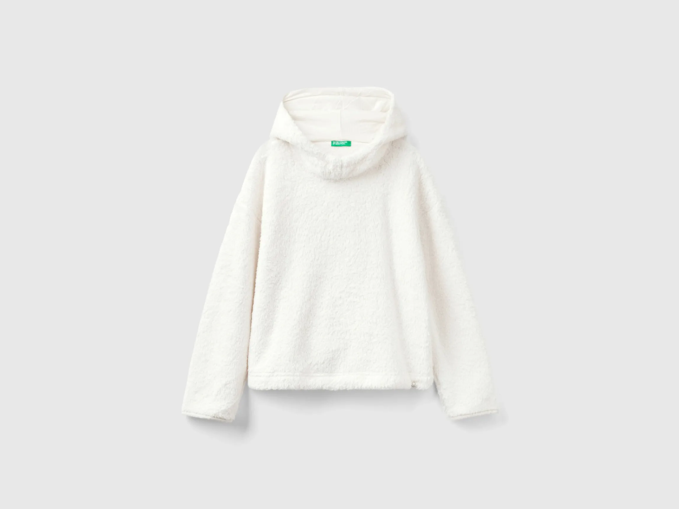 Faux fur hooded sweater