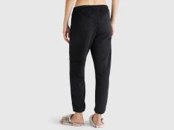 Faux fur joggers
