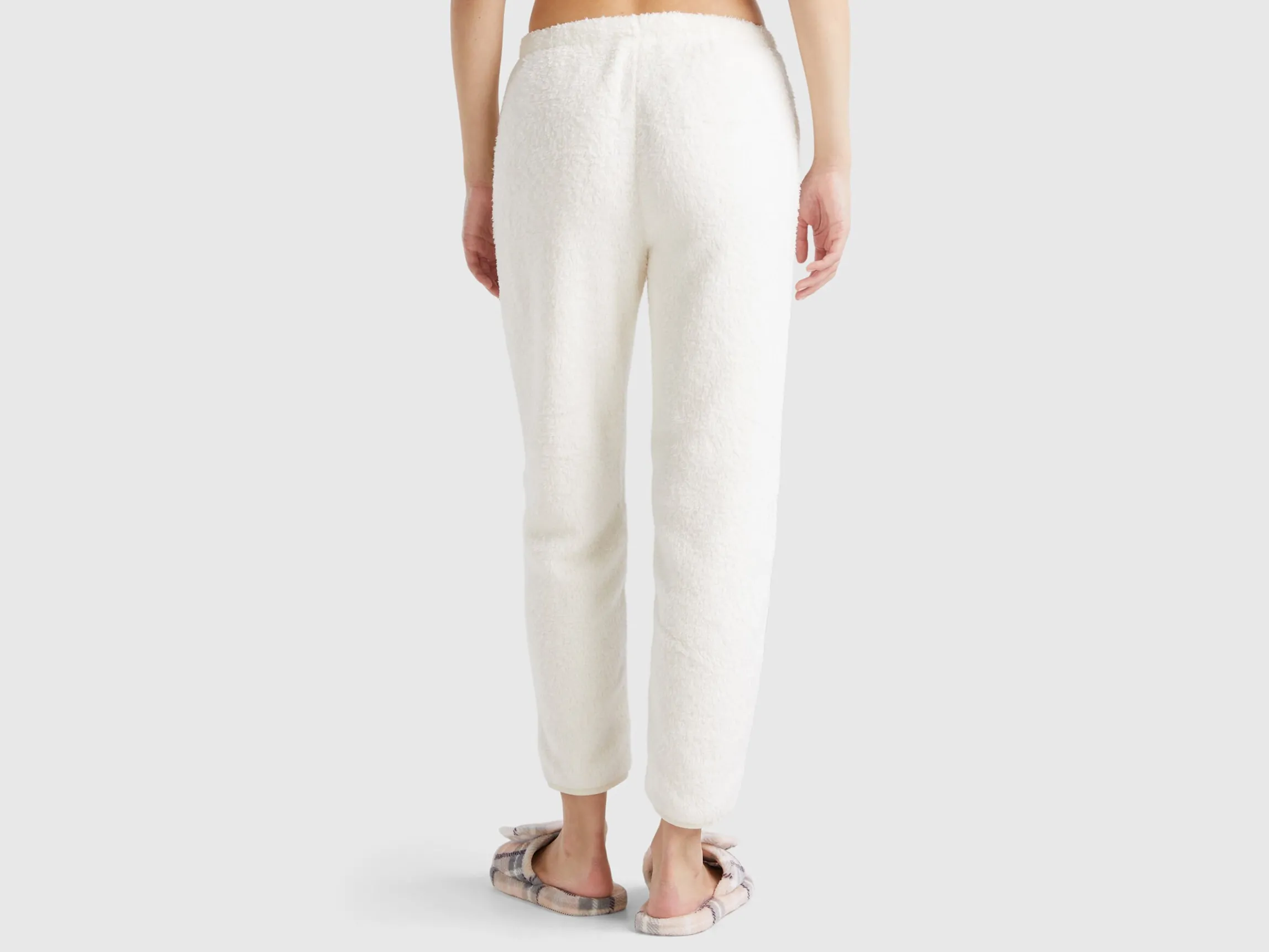 Faux fur joggers
