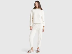 Faux fur joggers