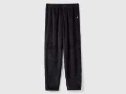 Faux fur joggers