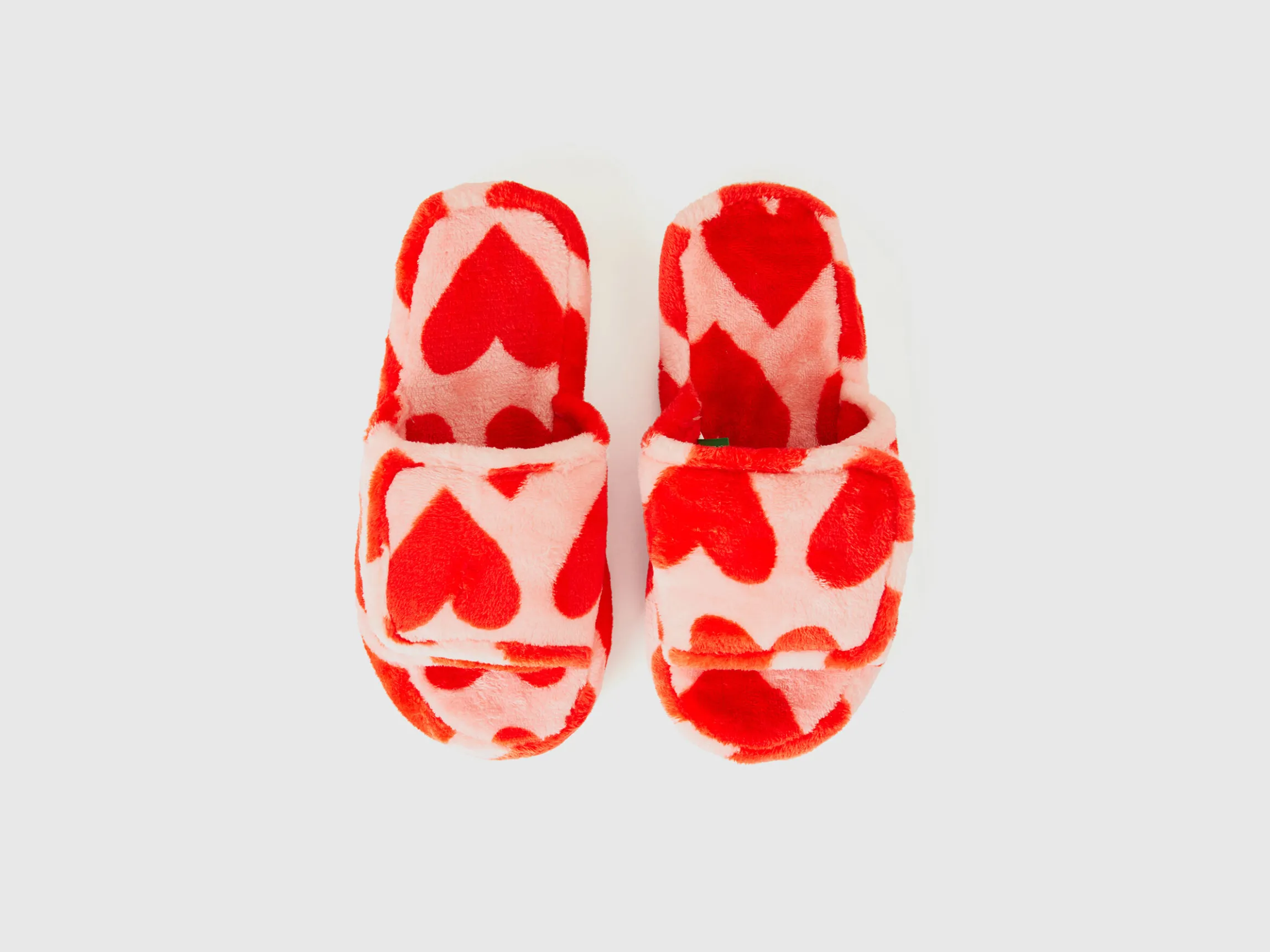 Faux fur tartan slippers