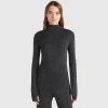Fitted turtleneck sweater with lurex
