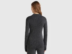 Fitted turtleneck sweater with lurex