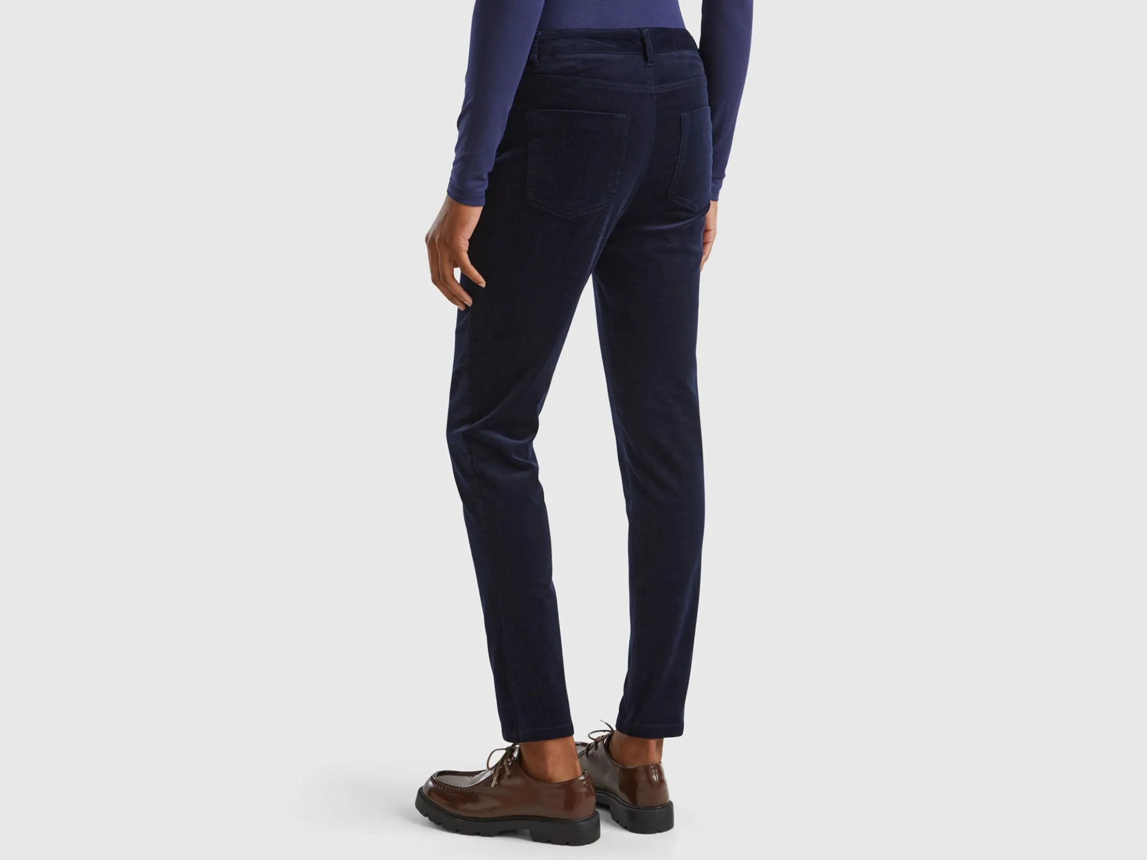 Five pocket velvet trousers