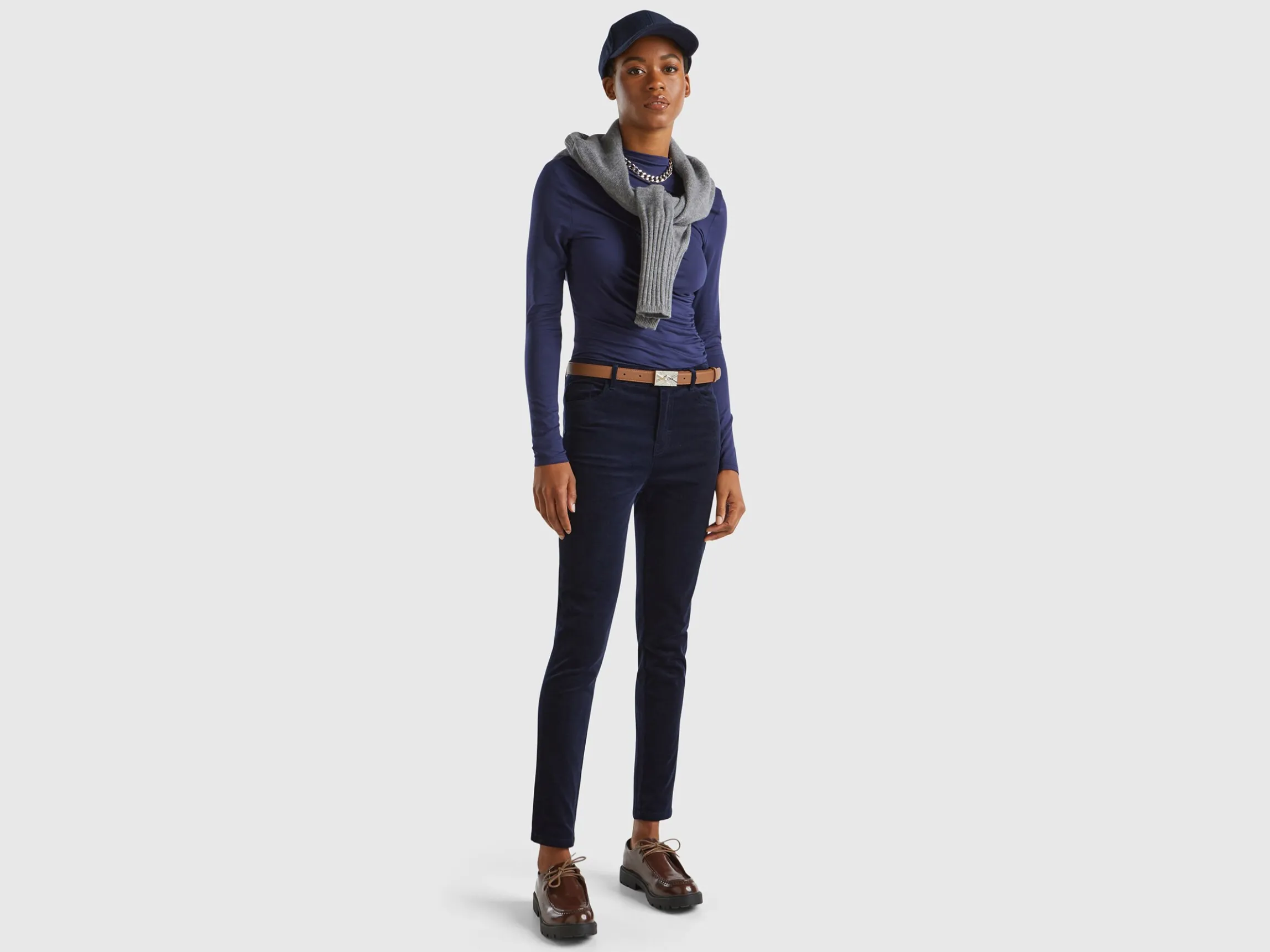 Five pocket velvet trousers