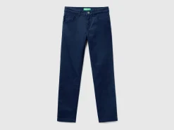 Five-pocket slim fit trousers