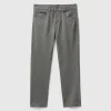 Five-pocket slim fit trousers