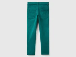 Five-pocket slim fit trousers