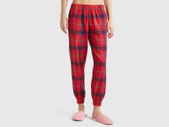 Flannel tartan trousers