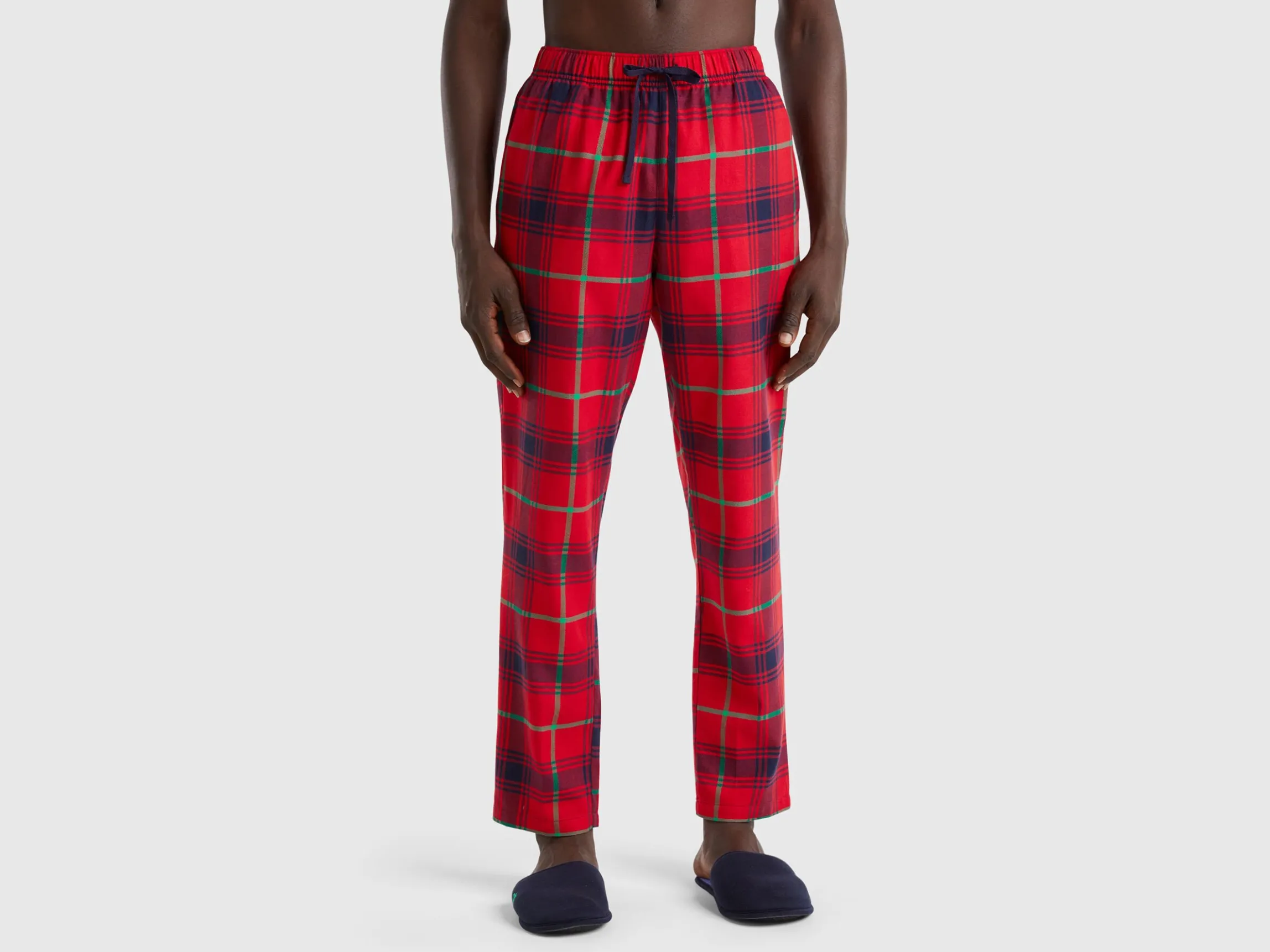 Flannel tartan trousers