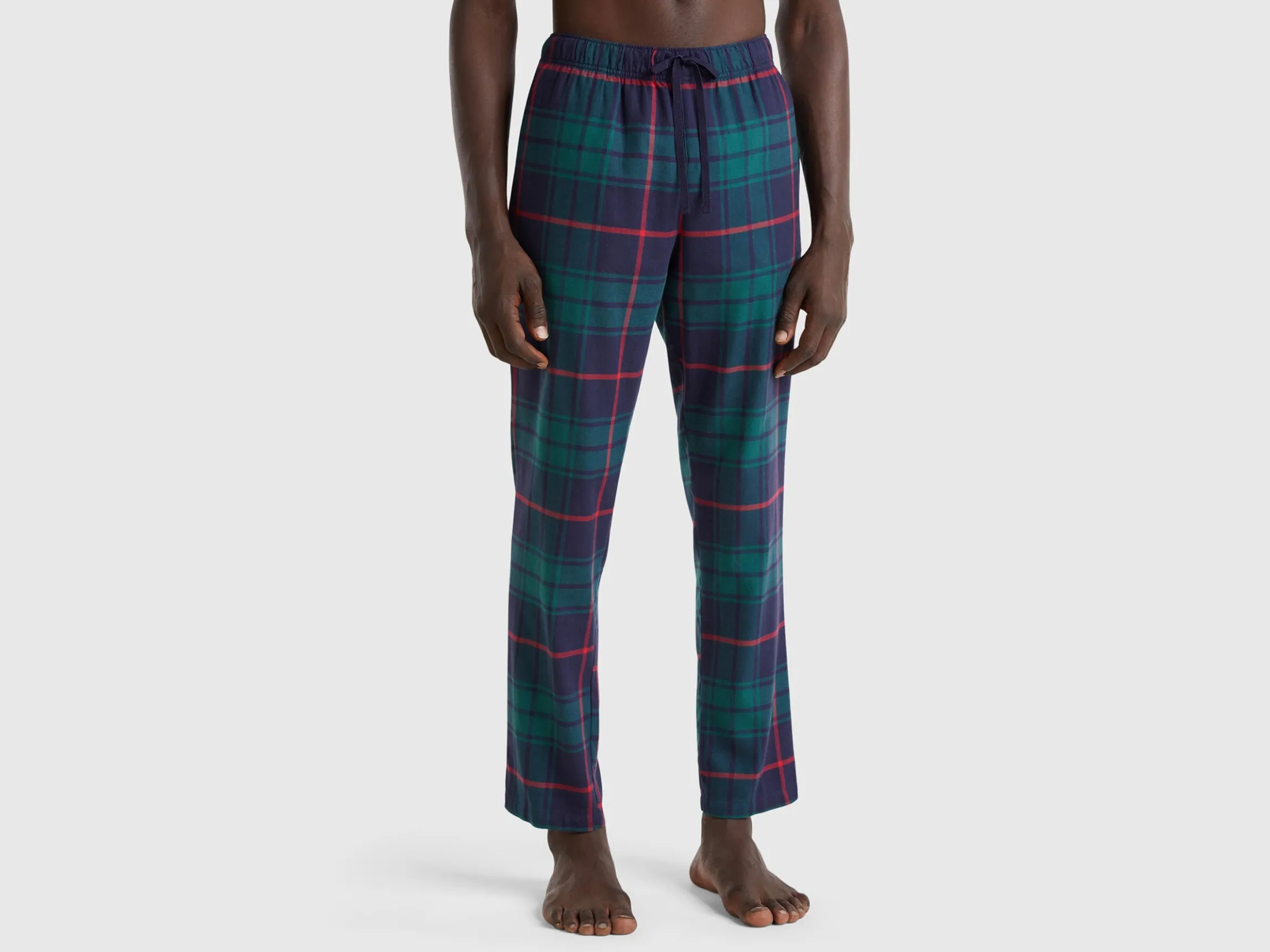 Flannel tartan trousers