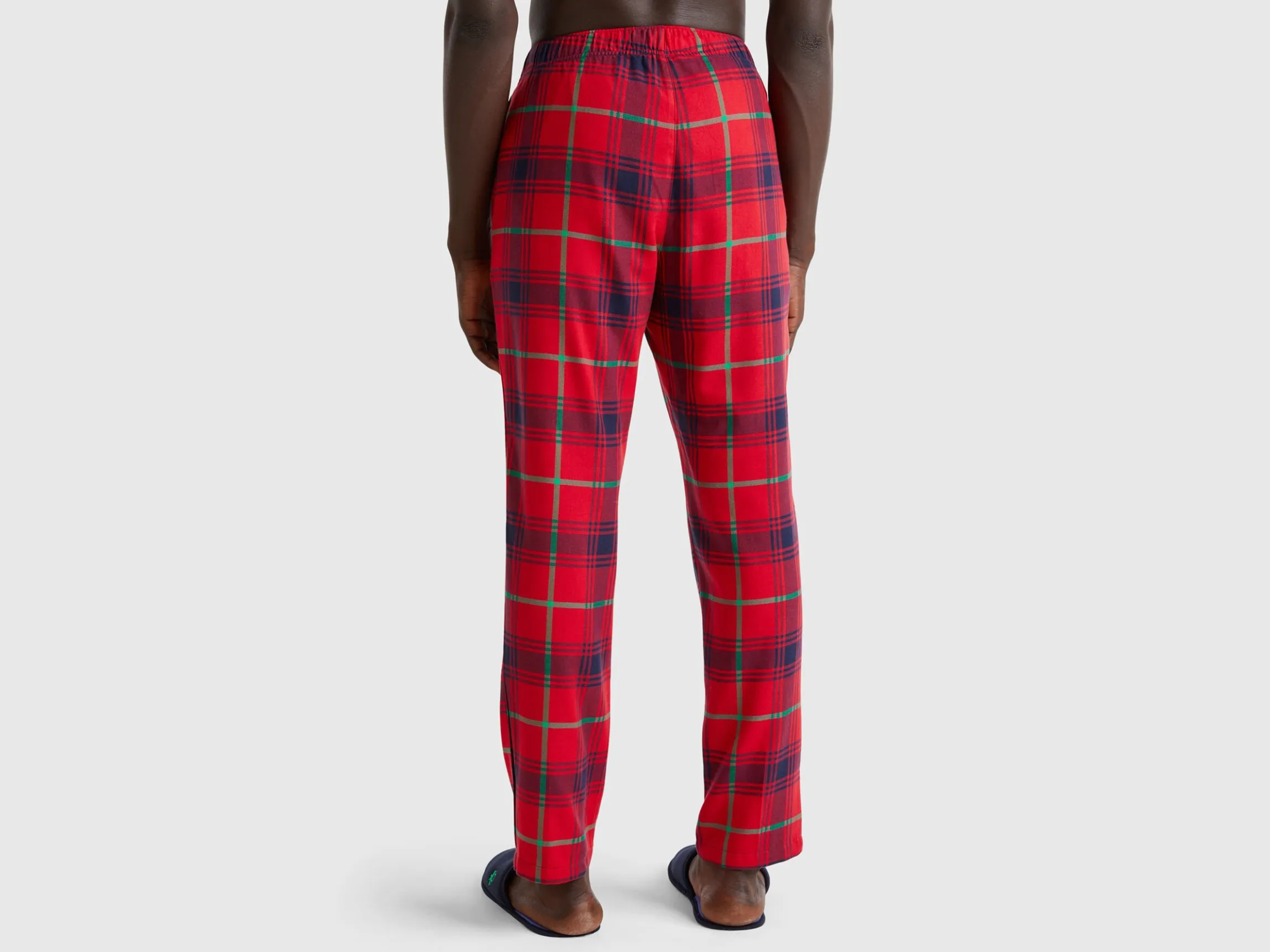 Flannel tartan trousers