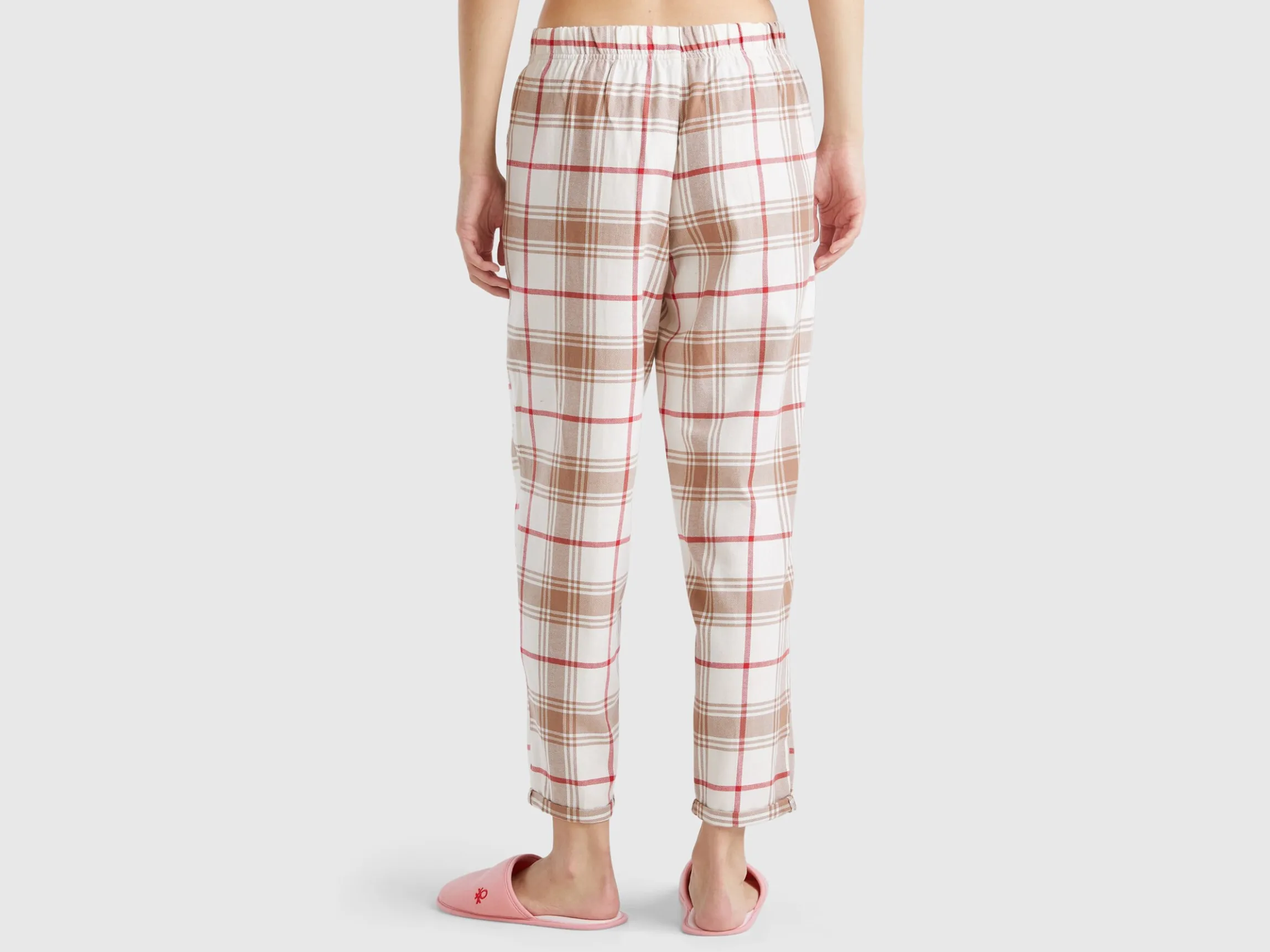 Flannel tartan trousers