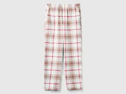 Flannel tartan trousers