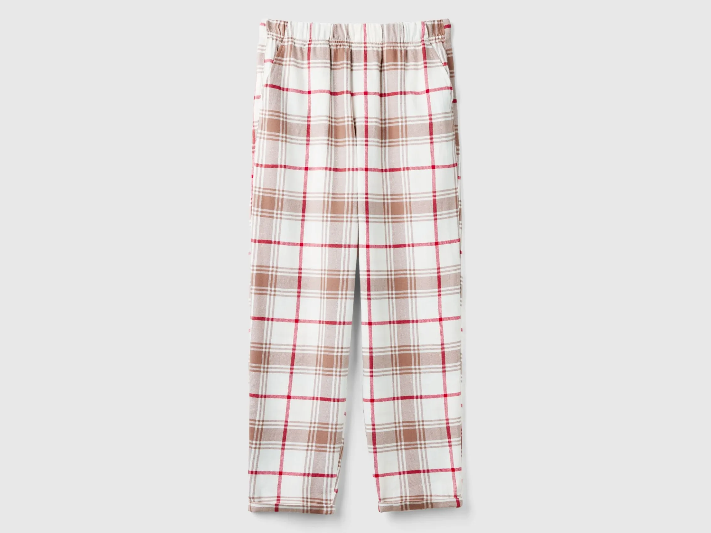 Flannel tartan trousers