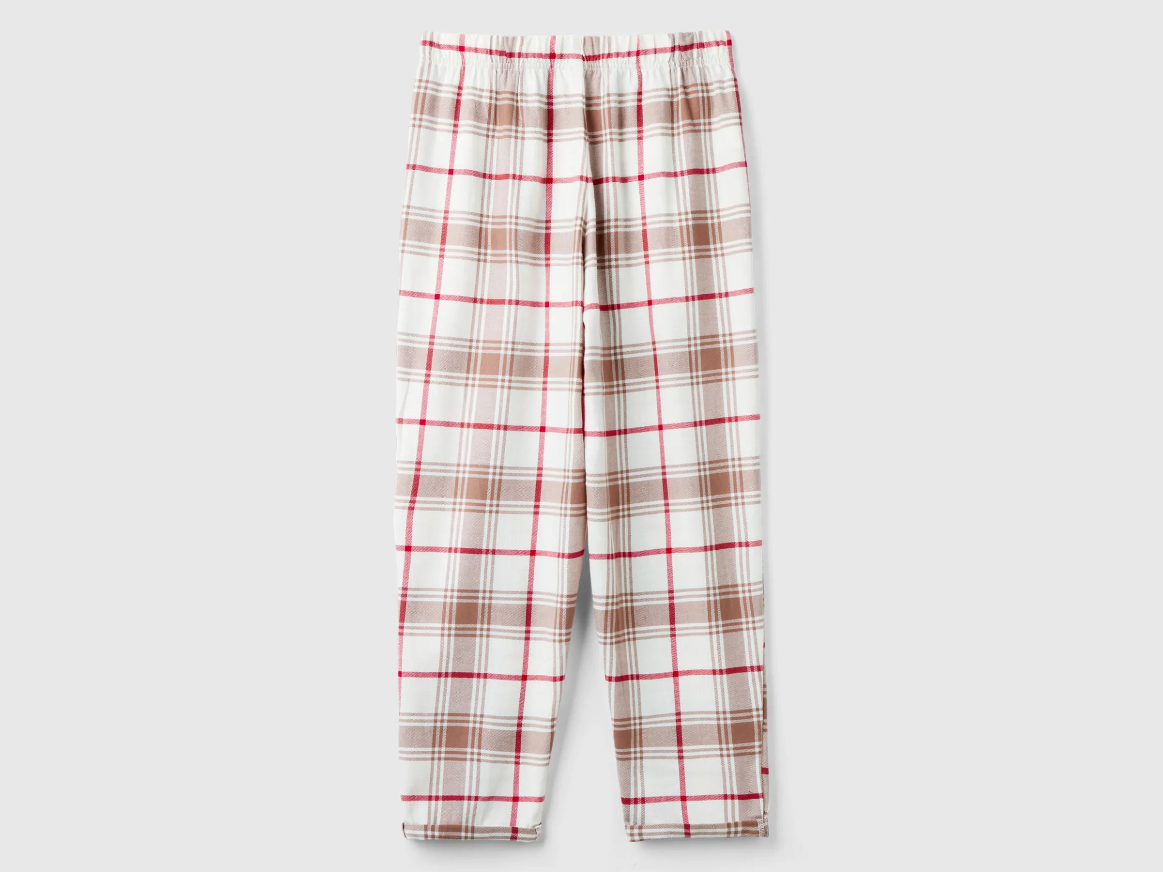 Flannel tartan trousers
