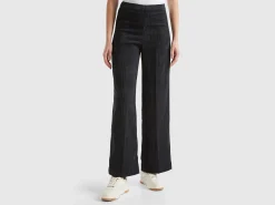 Flare fit velvet trousers