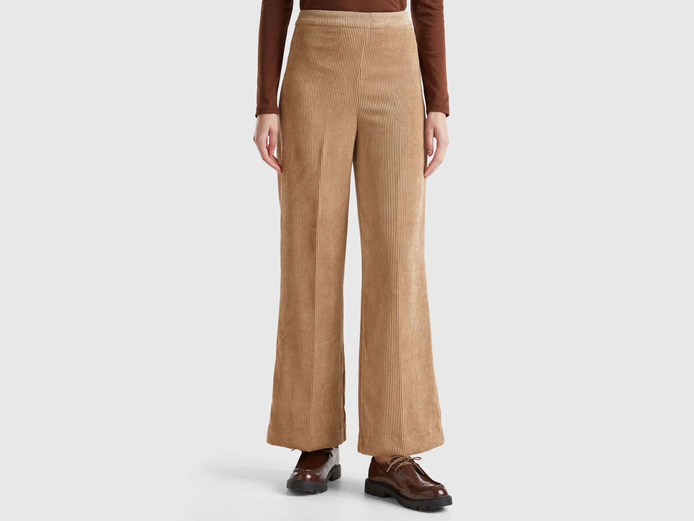 Flare fit velvet trousers